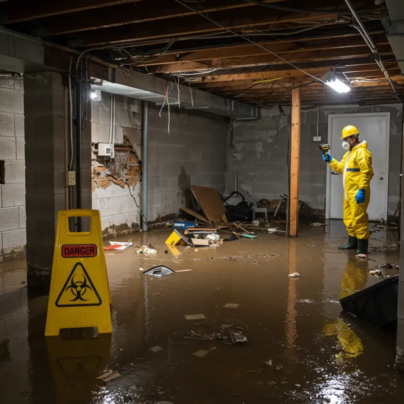 Flooded Basement Electrical Hazard in Buchanan County, MO Property