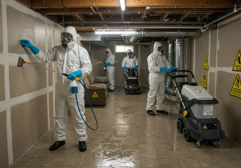 Basement Moisture Removal and Structural Drying process in Buchanan County, MO